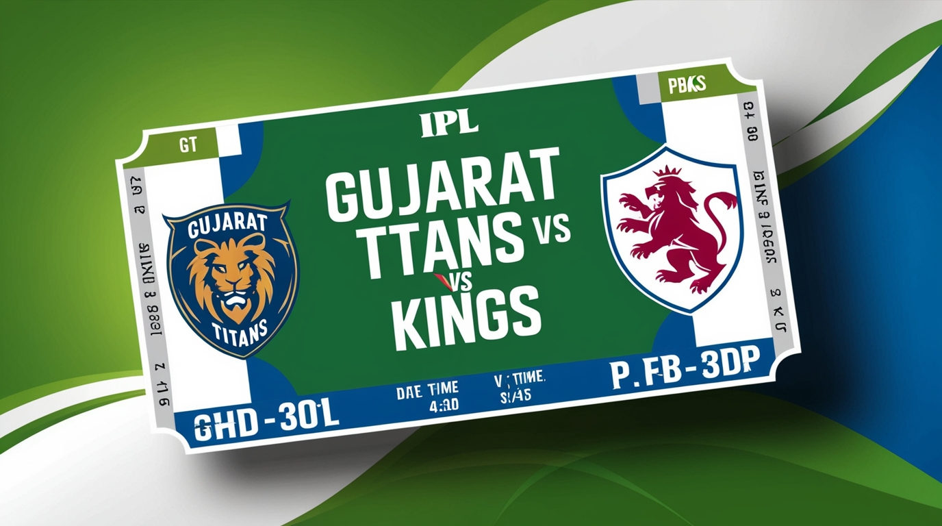 Book Gujarat Titans vs Punjab Kings tickets, GT vs PBKS Tickets booking IPL 2025
