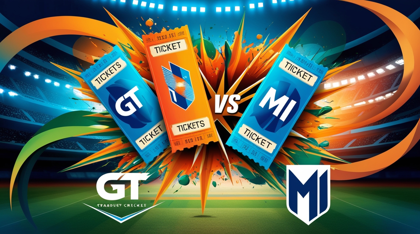 Book Gujarat Titans vs Mumbai Indians tickets, GT vs MI Tickets booking IPL 2025