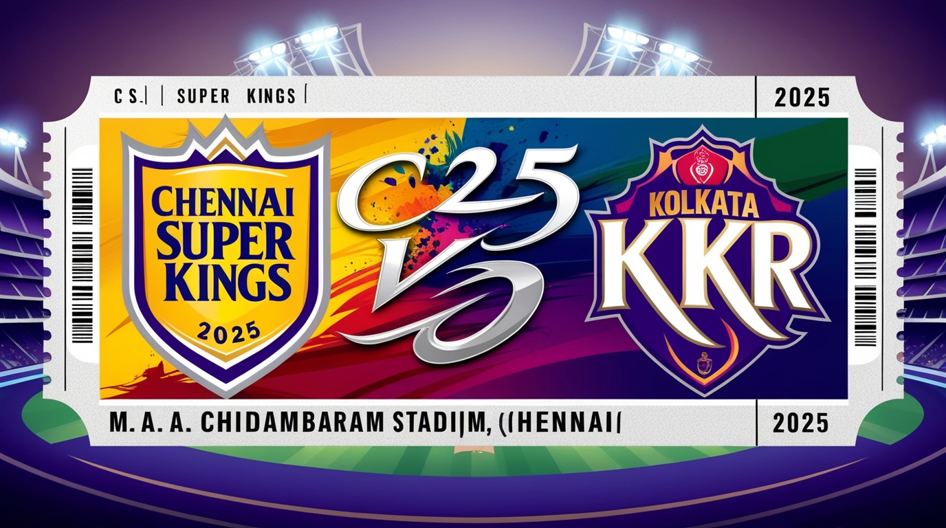How to Buy CSK vs KKR IPL 2025 Tickets, Price, Players & More